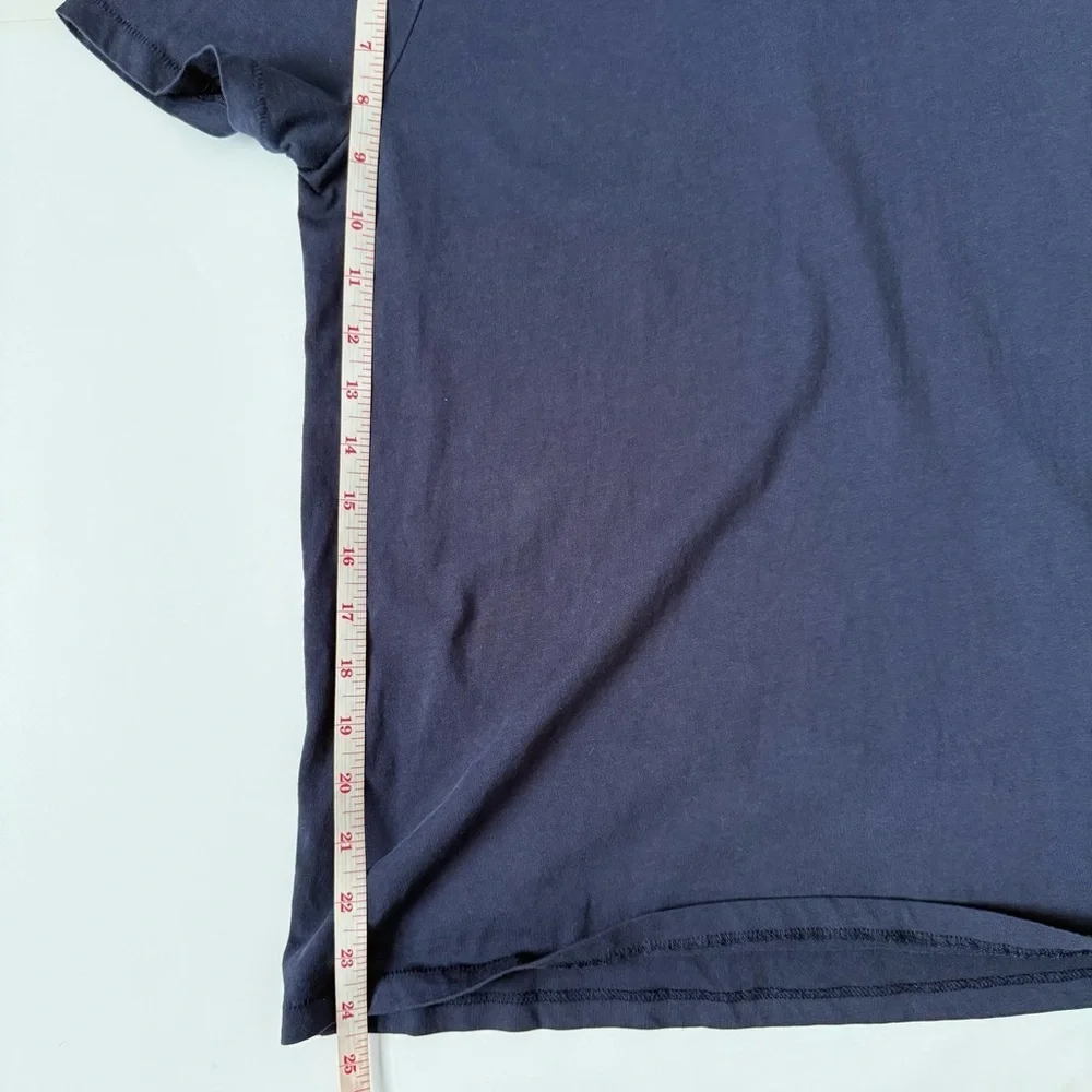 J.Crew Lace Collar Cotton Tee Navy Small